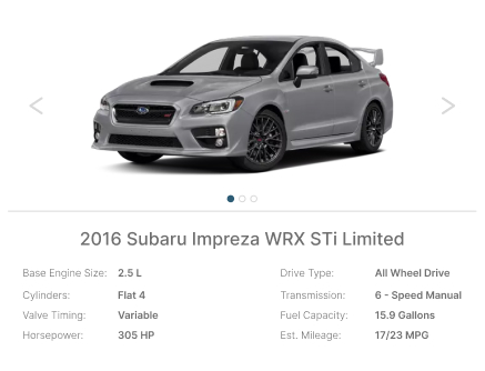 subaru data