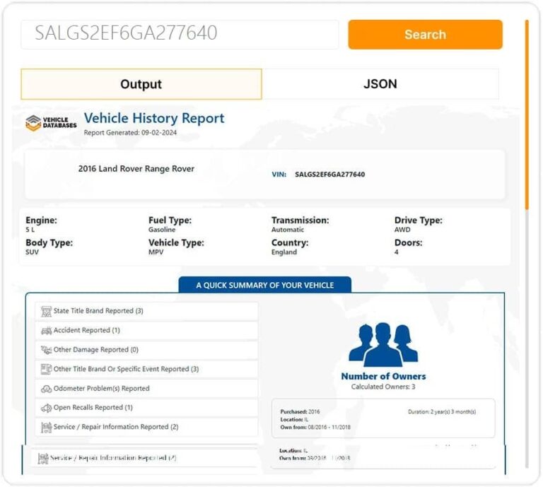 Vehicle History API | Access Vehicle Records Databases