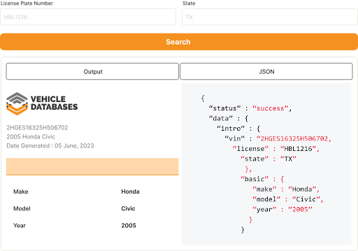High-Volume Plate to VIN Lookups, Use Our API