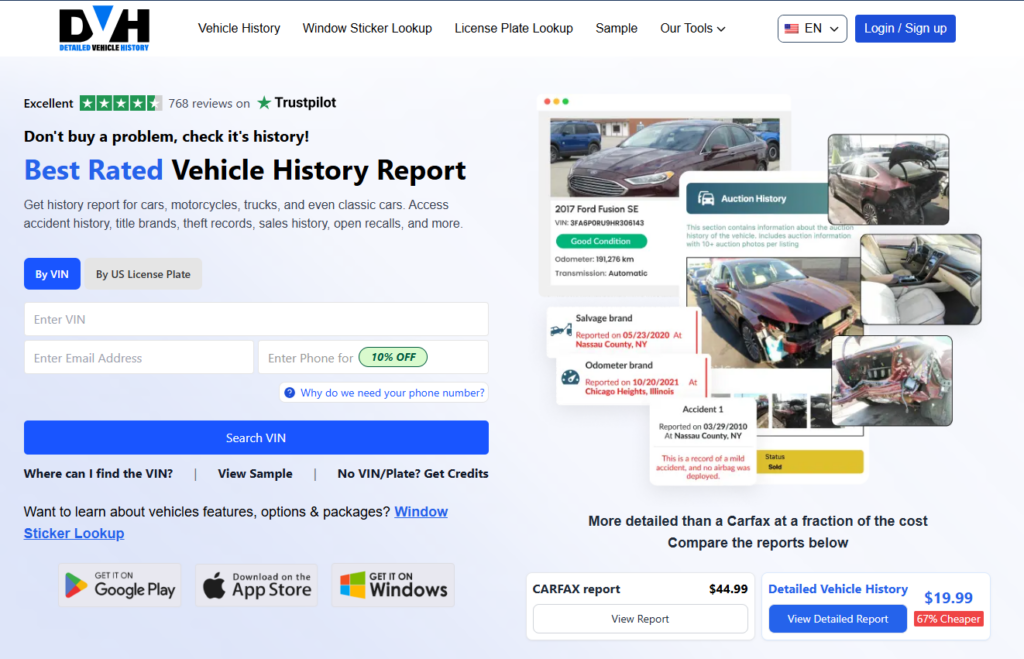 Detailed Vehicle History