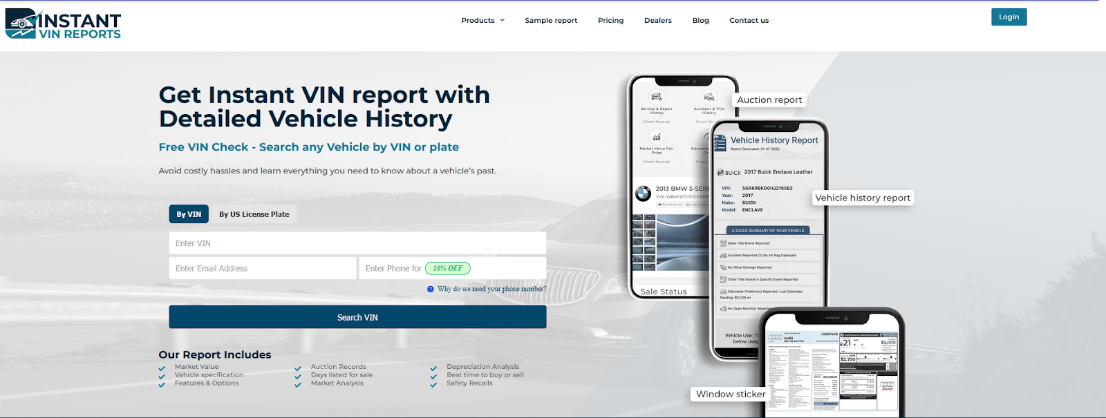 Instant VIN Reports: Best for Comprehensive Records

