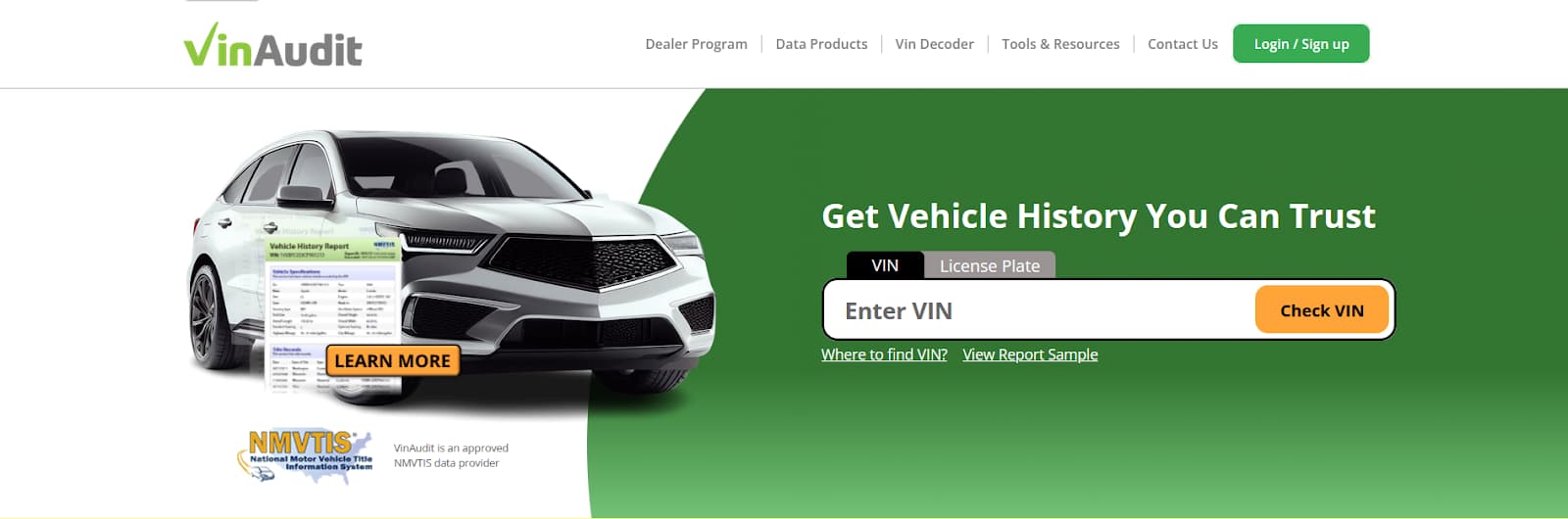 VINAudit: Best for Pay-Per-Report Individuals
